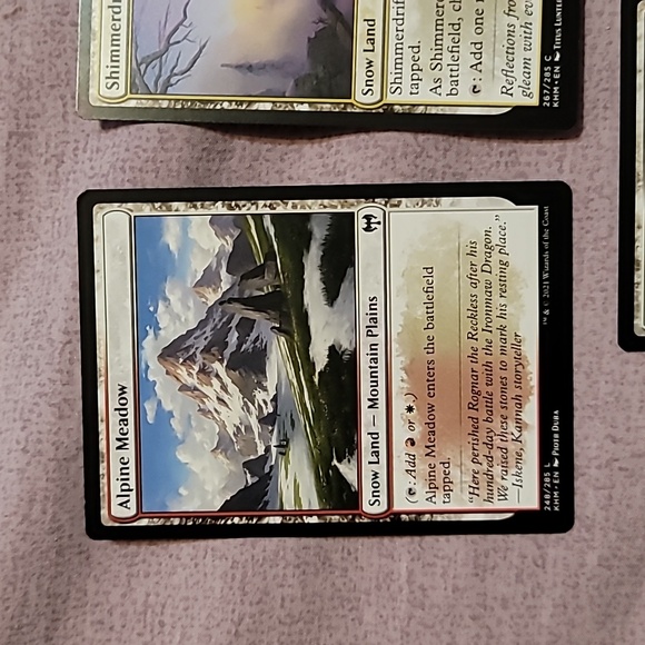 Set of 3 Magic The Gathering (MTG) Snow Land Trading Cards - Picture 2 of 5